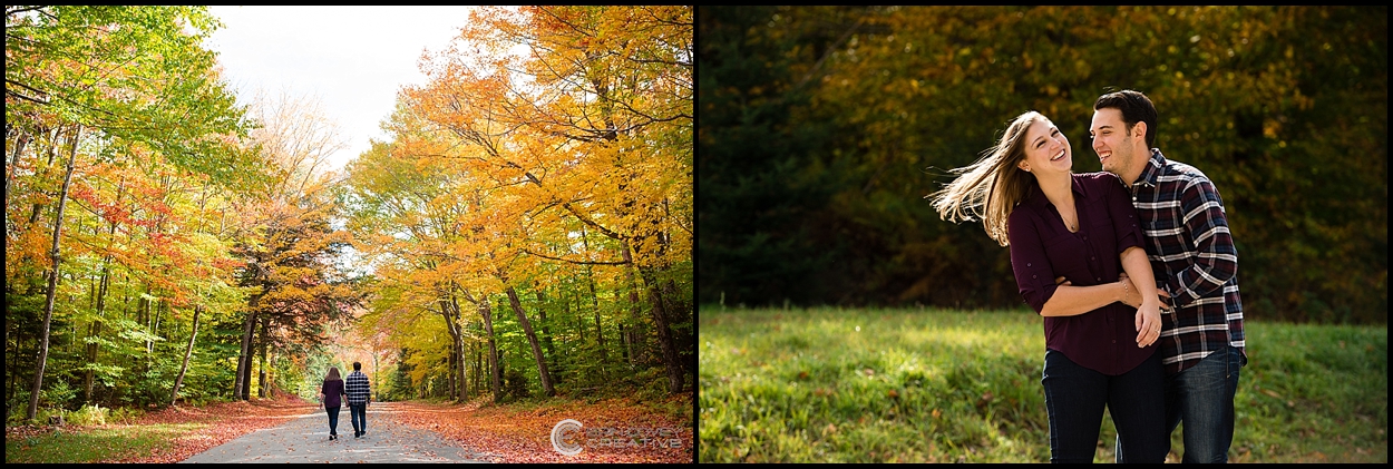 Adirondack mountains engagement photography