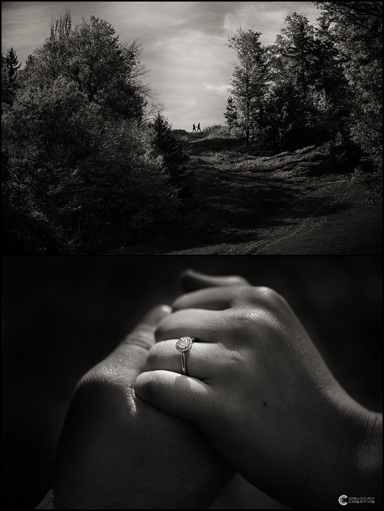 Adirondack mountains engagement photography