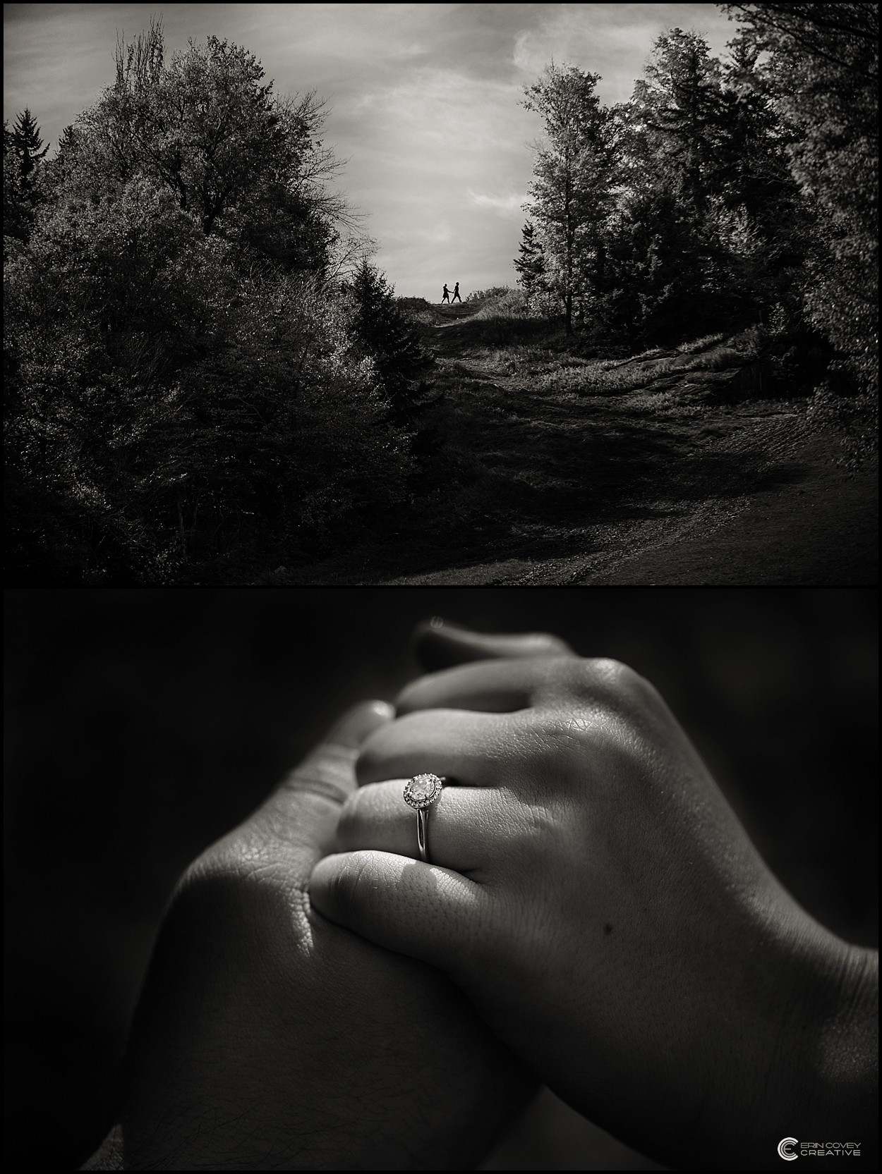 Adirondack mountains engagement photography