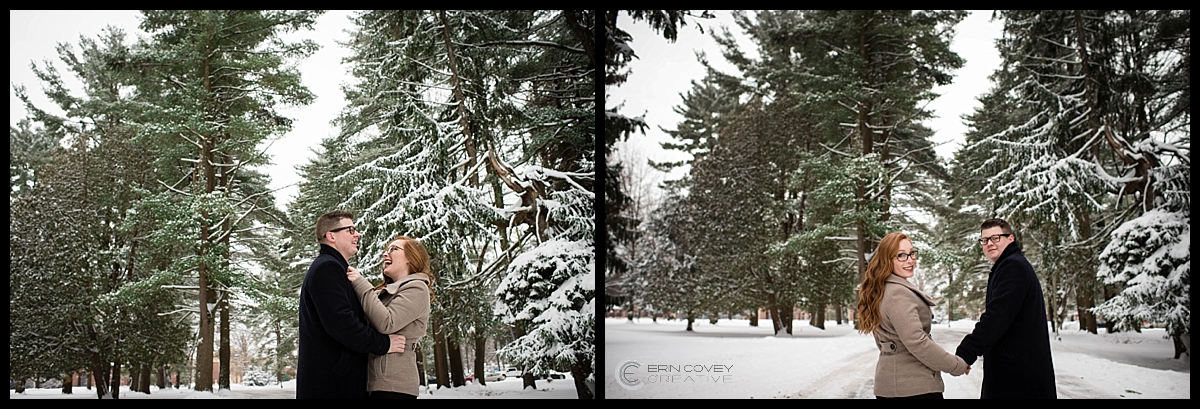 Saratoga Winter Engagement Shoot