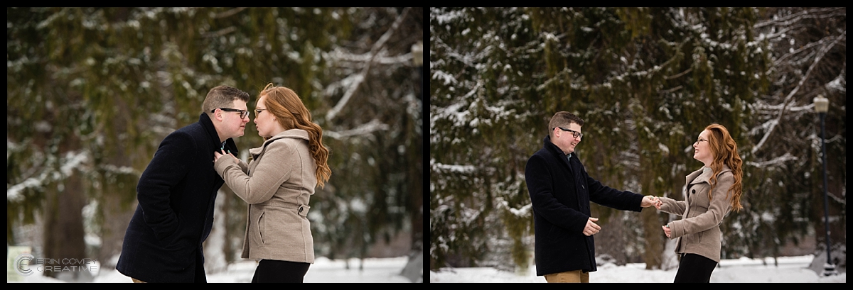 Saratoga Winter Engagement Shoot