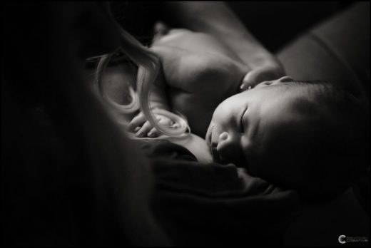 A newborn session inside a family home in Utica NY.