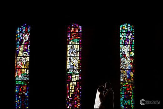 Church photo with stained glass