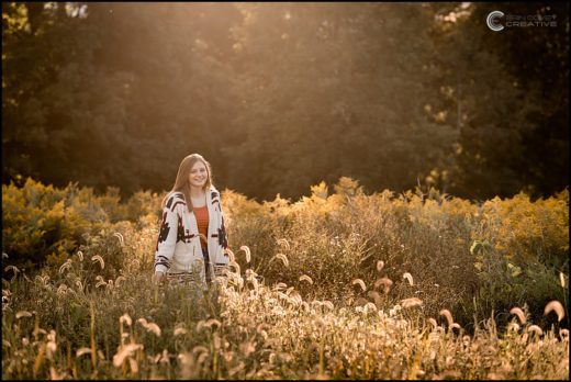 Sunset senior portraits taken in Utica, NY