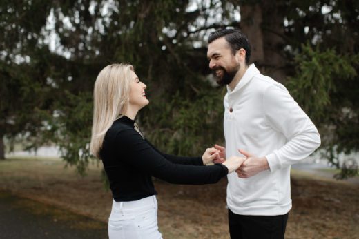 Winter Engagement Session taken at Onondaga Park in Syracuse NY