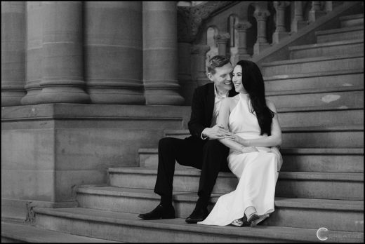 Couple's Engagement Photos taken at Capitol Building in Albany, NY
