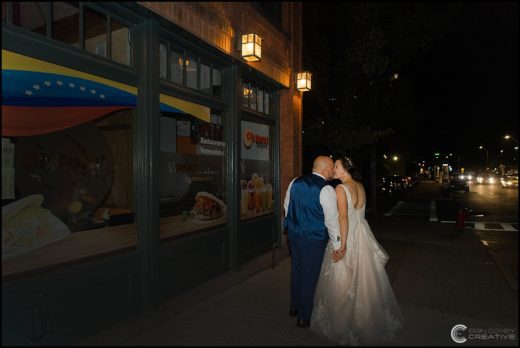 End of the night wedding photo in Troy, NY